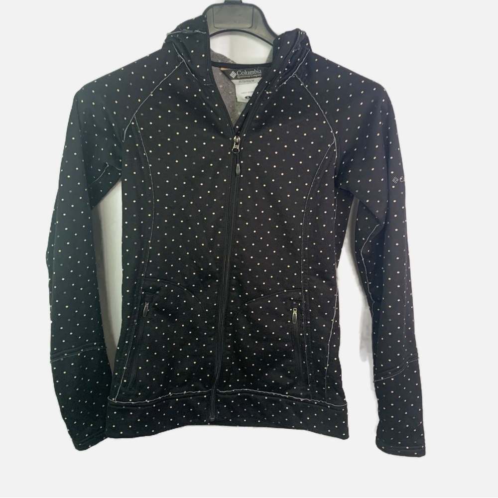 Columbia Titanium Dotted Print Black Hoodie in Size S